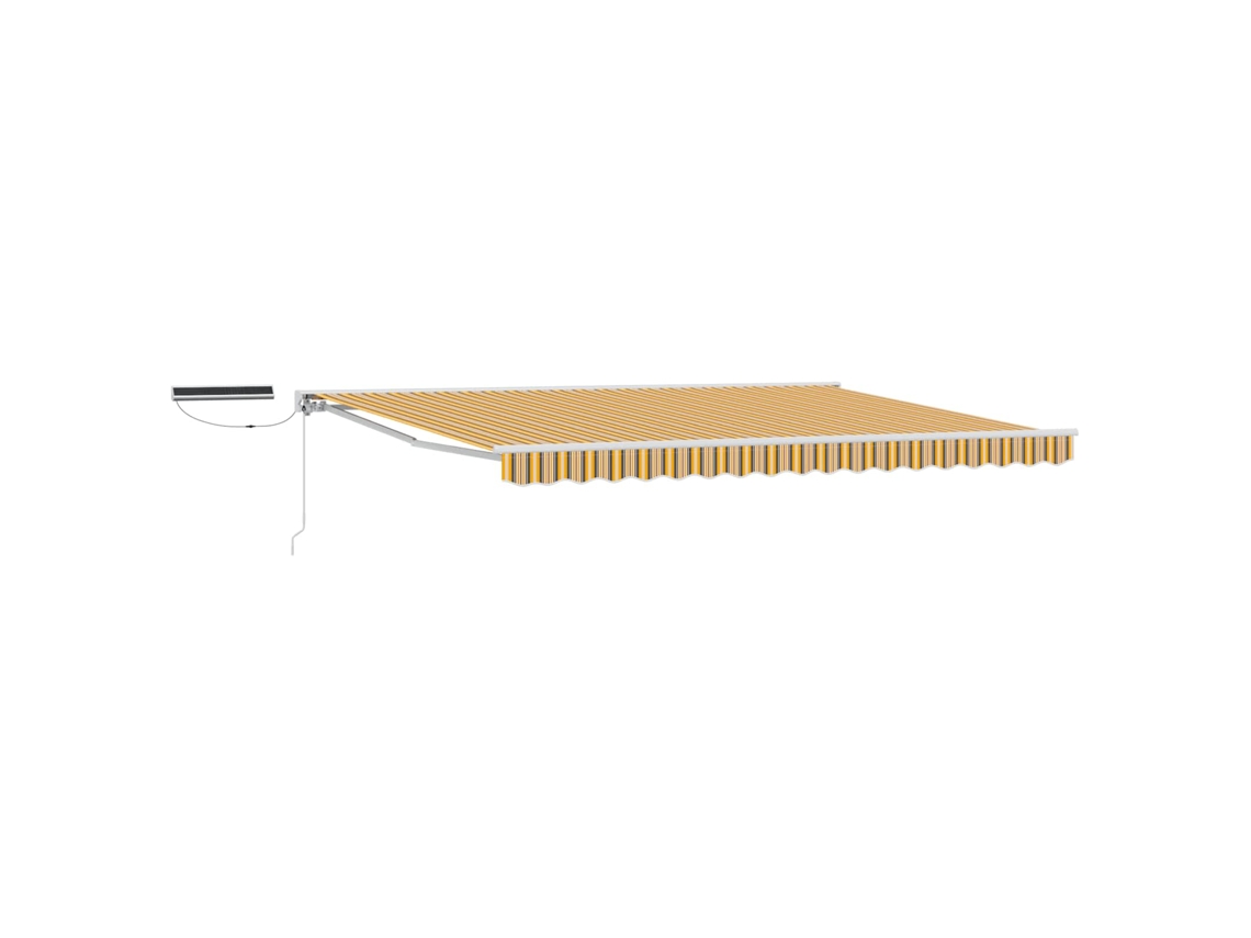 Conjunto 1 Toldo Retrátil Elétrico Vidaxl Branco Alumínio (5 X 3 M)