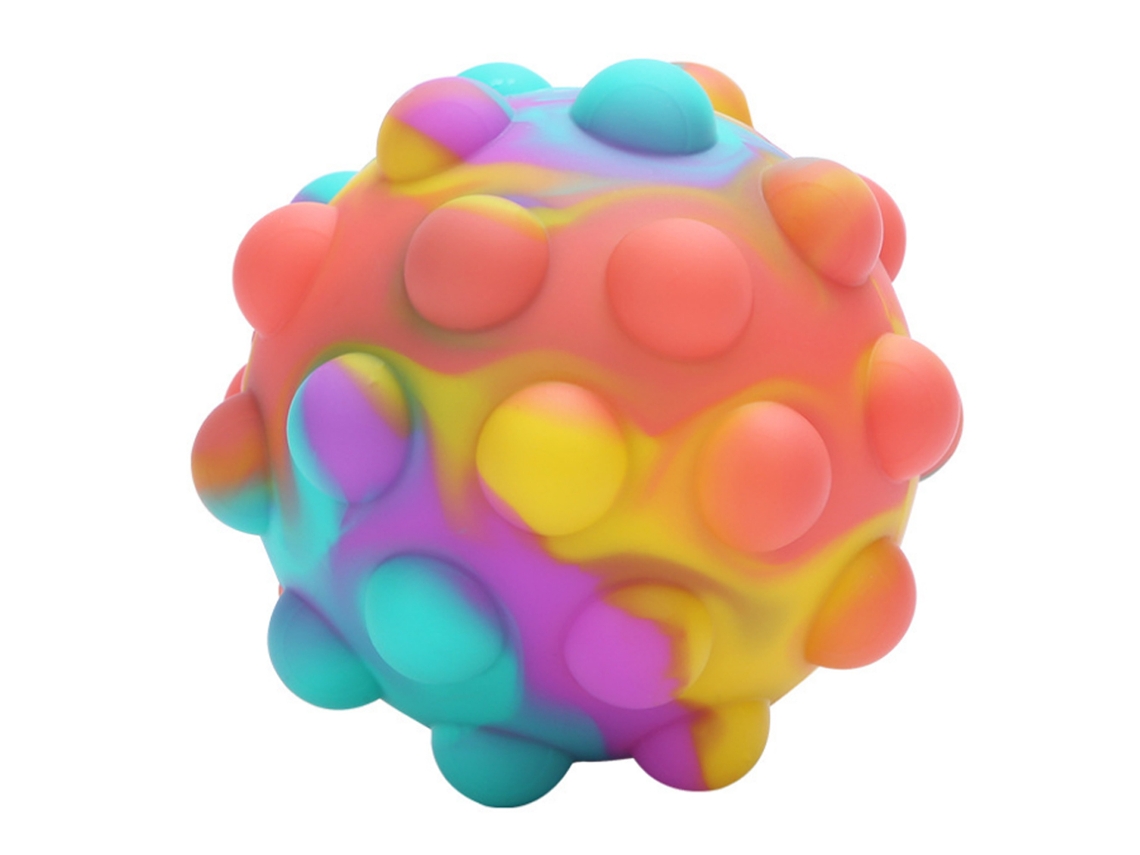 Mali bola de Bolhas Push 3d Arco íris Brinquedo Sensorial Silicone Alivio de Estresse para Crianças e Adultos