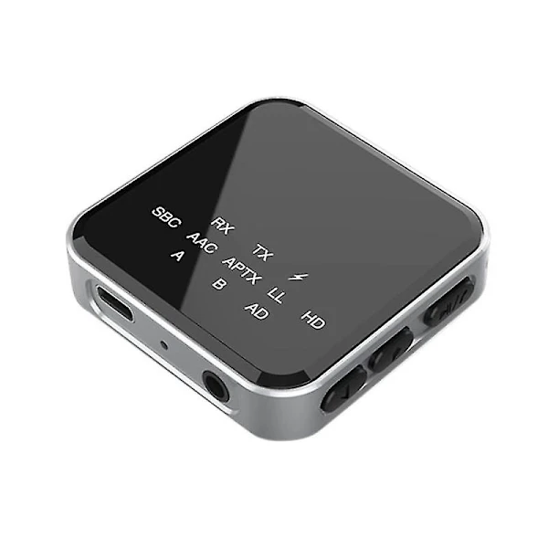 Transmissor/receptor Bluetooth 5.2 Aptx Hd Hifi 2 Em 1 Com Adaptador Óptico Aptx E Entrada Auxiliar De 3,5 Mm.