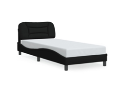 Bed Frame, Bed Frames Vidaxl Preto Tecido (90 X 200 Cm)