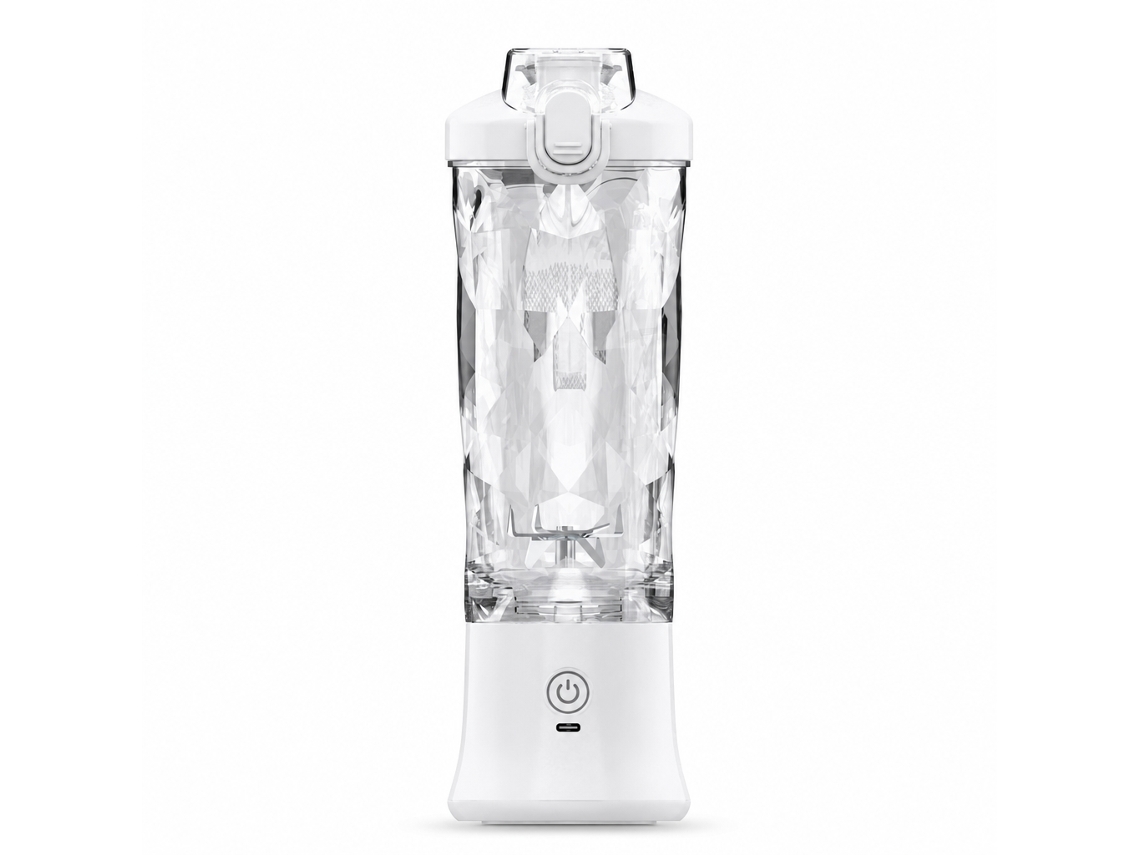 Liquidificadora Portátil Elétrica Recarregável Por Usb, Trituradora De Gelo, Copo Para Smoothies, Branca