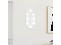 Vidaxl Espelho Com Luzes Led 40x20 Cm Vidro Oval