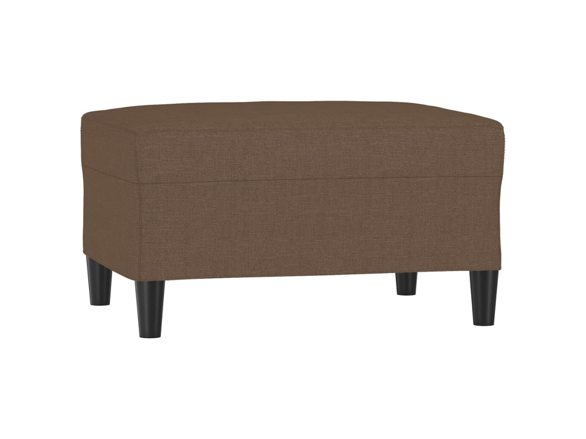 Conjunto 1 Banco Para Os Pés Vidaxl Marrom Tecido (70 X 55 X 41 Cm)