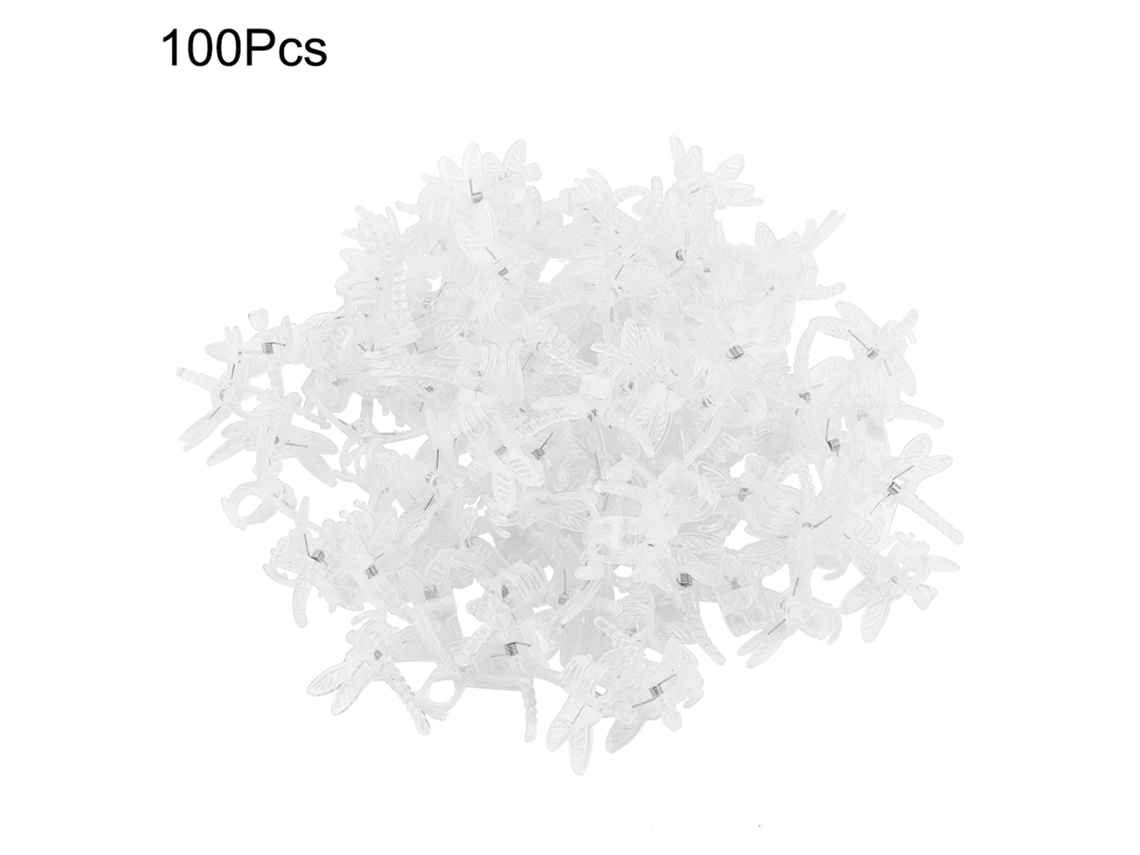 100 Grampos de Caule para Orquídeas Transparentes S/MARCA
