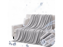 Manta Refrescante Fria Seda De Gelo Leve Toque Fresco Cobertor Refrescante Noites Quentes (230x230cm-cinza)
