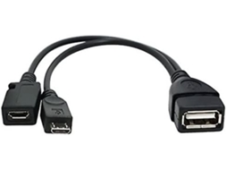 Adaptador de porta USB, cabo OTG e fonte de alimentação para tablet, PC e celular*
