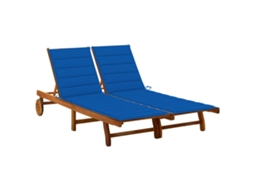 Sunlounger, Sunloungers Vidaxl Azul Madeira De Acácia (200 X 123 X 85 Cm)