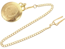 Relógio Bolso Masculino Quartzo Dourado GOKOCO