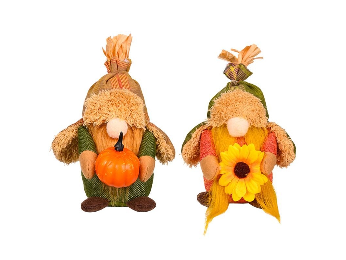Gnomos de Outono Nova Line Linjou 2 peças com pelúcia decorativa harvest