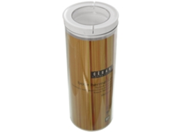 Frasco de Cozinha Transparente e Branco DRW (ø10,5x28,5cm)