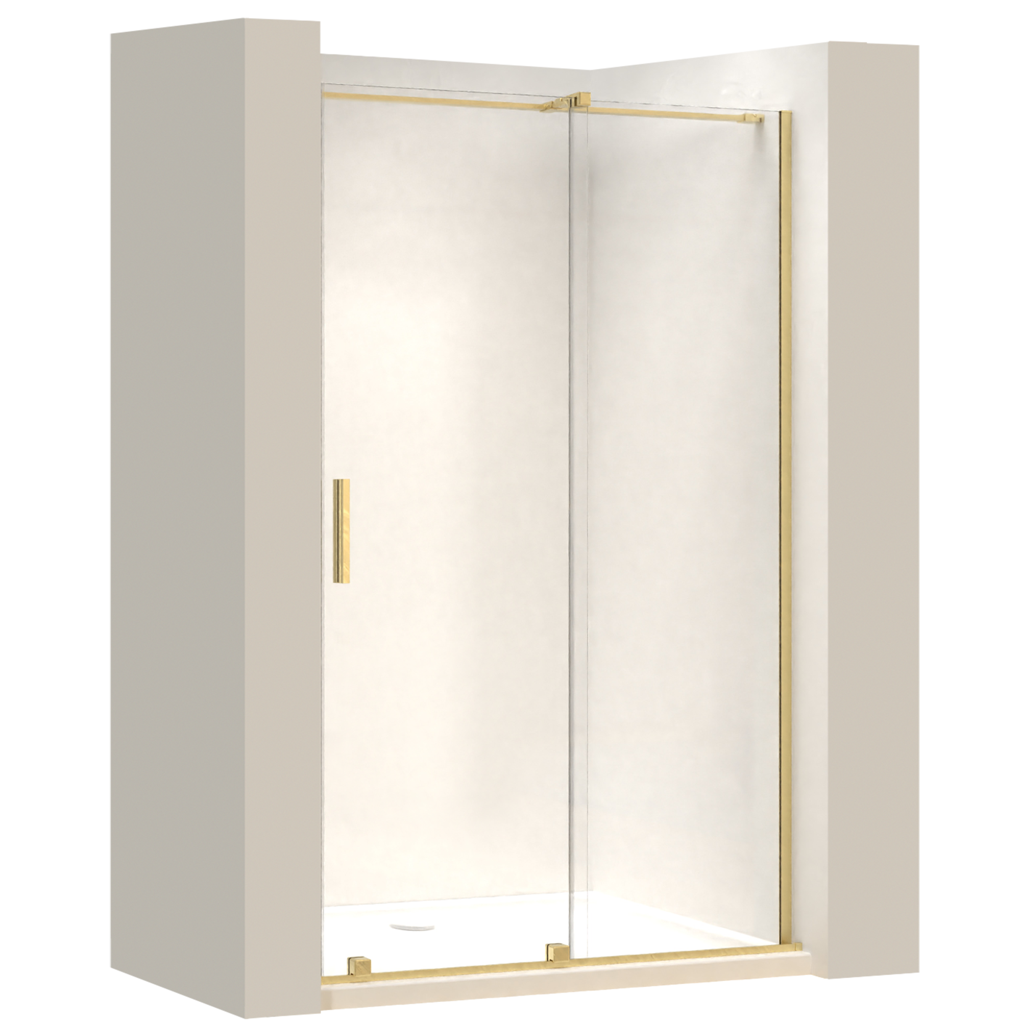 Porta De Chuveiro Rea Montana 120 Brush Gold
