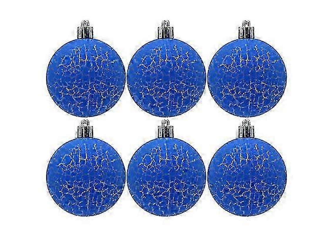 6x Bolas De Árvore De Natal Enfeites Pendurados Enfeite Pendurado Para Árvore De Natal Decoração Para Festa Em Casa Azul Olysi Shop