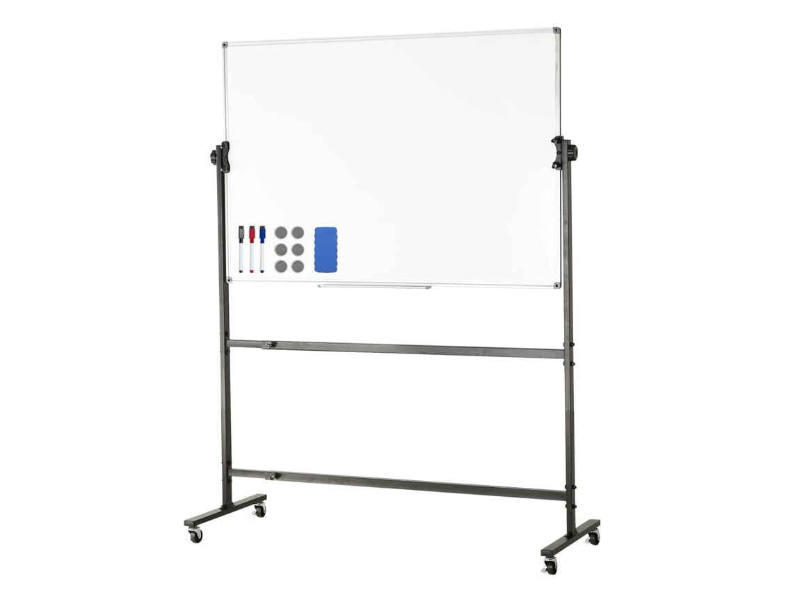 Quadro Branco Magnético Succebuy De 48 X 32 Polegadas Com Rodas, Quadro Branco Móvel De Dupla Face