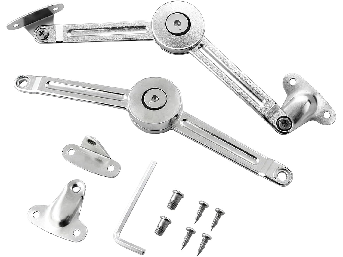 Conjunto De 2 Dobradiças Retenção Para Tampa, Suporte Para Abertura De 20, 8cm 8, 2pol Para Cima, Tensão Ajustável