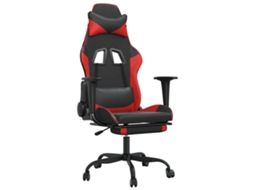 Cadeira de gaming VIDAXL Preto Couro Artificial (66x56x131 cm)