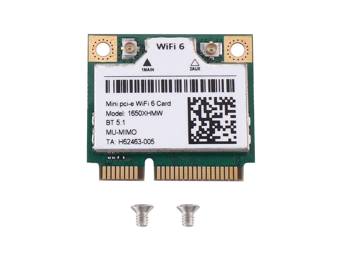 Placa Wi Fi 1650x 1650xhmw Ax200 Dubband 2400mbps Bluetooth 5.1 Mini Pcie Gigabit Adaptador Sem Fio Slowmoose