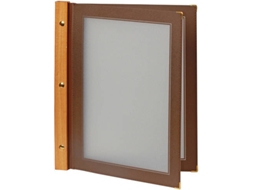 Capa para Menu SECURIT MC-WRA4-BR em Castanho e Madeira