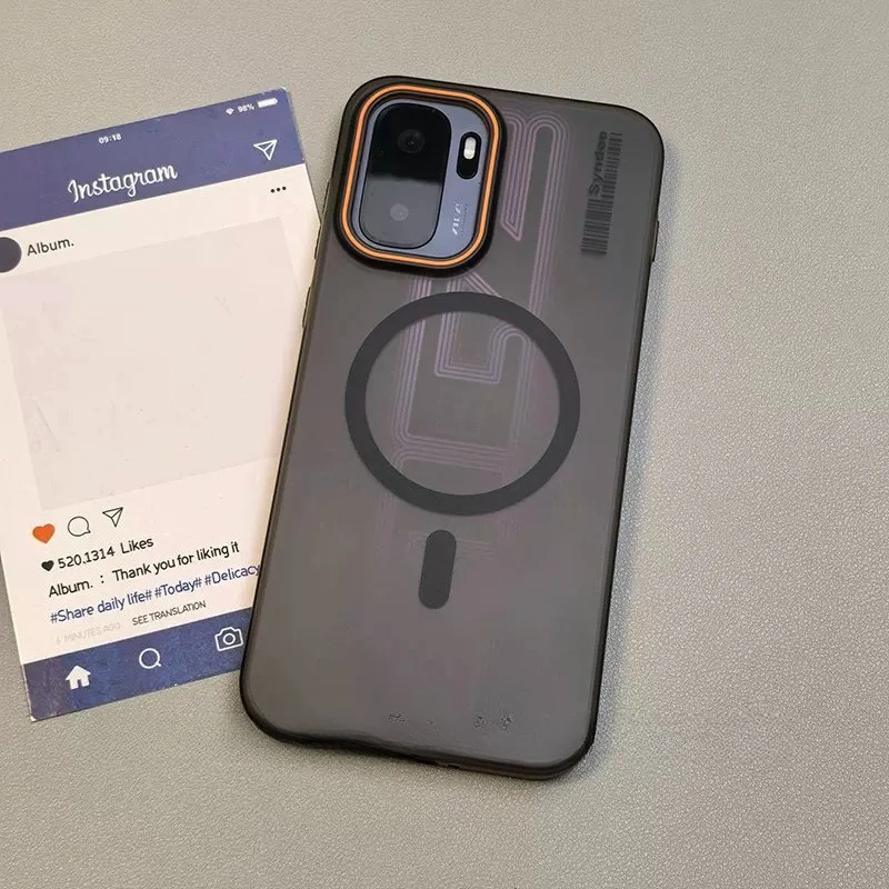 (preto, Oneplus Nord Ce3) Capa Protetora De Luxo Fosca Transparente Em Policarbonato Com Carregamento Magnético Sem Fio