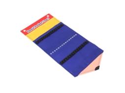 Organizador genérico de lápis com compartimento, ideal para sala de aula.
