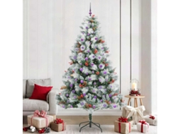 Vidaxl Árvore De Natal Artificial Verde E Branco 240 Cm