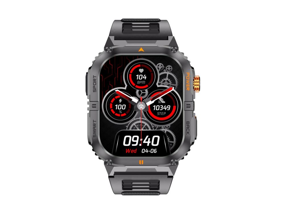 (preto) Smartwatch Esportivo Para Atividades Ao Ar Livre Com Tela De 2 Polegadas, À Prova D'água Ip68 E Lanterna Integrada.