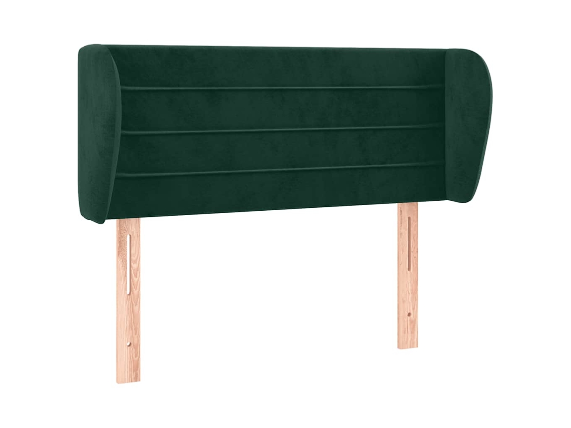 Cabeceira de Cama com Abas Veludo Verde Escuro MAISON EXCLUSIVE (83x23x78 cm)