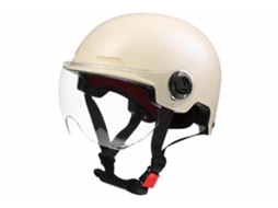 Capacete Para Moto Elétrica - Tamanho Único - Bege