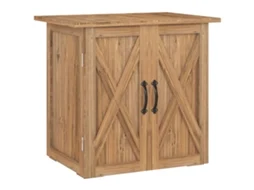 Armário de Jardim de Madeira com 2 Portas Magnéticas 77x55x72 cm Marrom S/MARCA