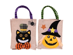 2 Pcs Sacos de Halloween Reutilizáveis Saco de Compras e Guloseimas de Abóbora NEVEANCE