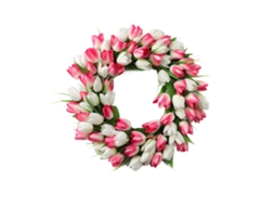 Laxiscreed Guantera De Tulipas Abertas De 20 Polegadas Em Rosa E Branca, Ideal Para Decoração Elegante