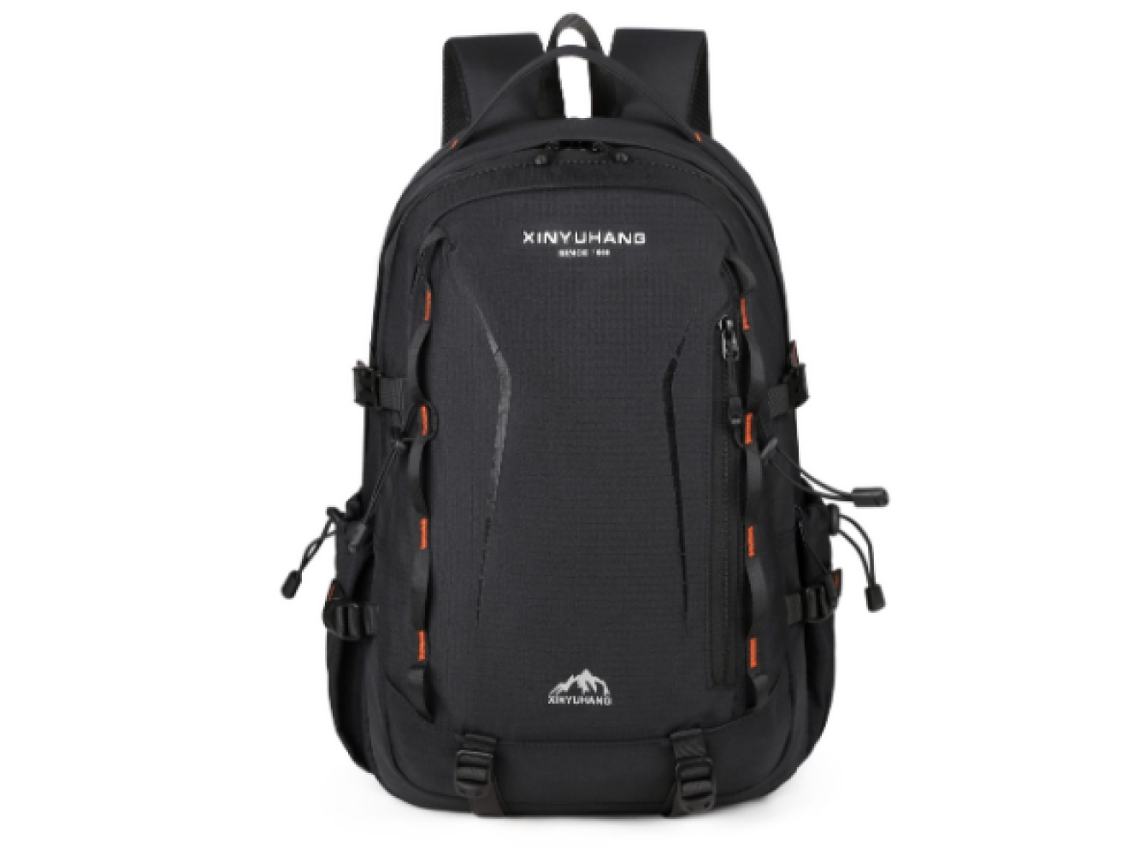 Mochila unisex Sstrwgood de gran capacidad en tela Oxford (hasta 15,6") con protección para la espalda, color negro