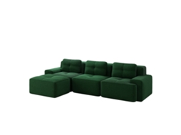Sofá Modular Sem Estrutura em U, chaise Confortável de Veludo Cotelê, 4 Lugares, design Antiderrapante, bege PAPRIKA SHOP