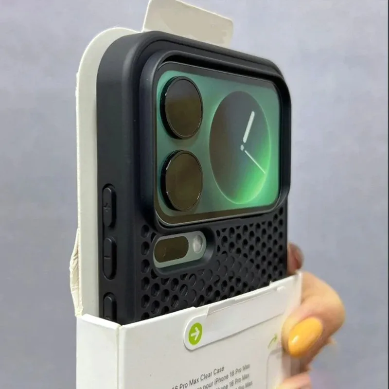 (preto Xiaomi 17) Capa Protetora Rígida Com Ventilação Magnética Magsafe E Tela Respirável