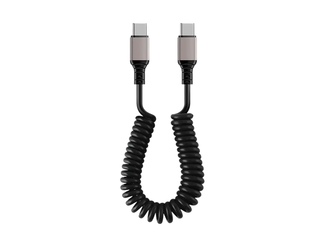 Cabo Usb Para Tipo C Com Conector De Mola, Duplo Macho, Carregamento