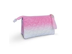 FIRMO Estojo Triplo Magic Heart Poliéster Reciclado Rpet 20 X 12X 4 Cm Rosa