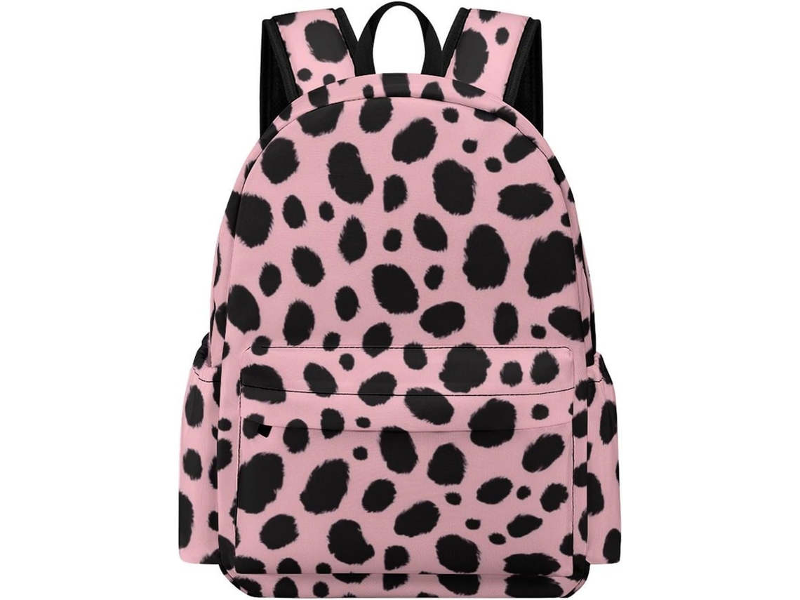 Mochila Rosa Com Estampa Leopardo Para Alunas Do 1º Ano, Escolar De Oncinha Meninas 4º E 5º E Impermeável,