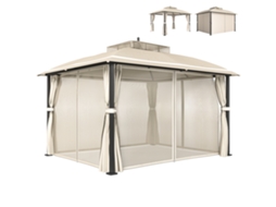 Cobertura para Pérgola 3,5x2,5 m, teto retrátil, drenagem, cinza escuro ZENCORE SERVICES