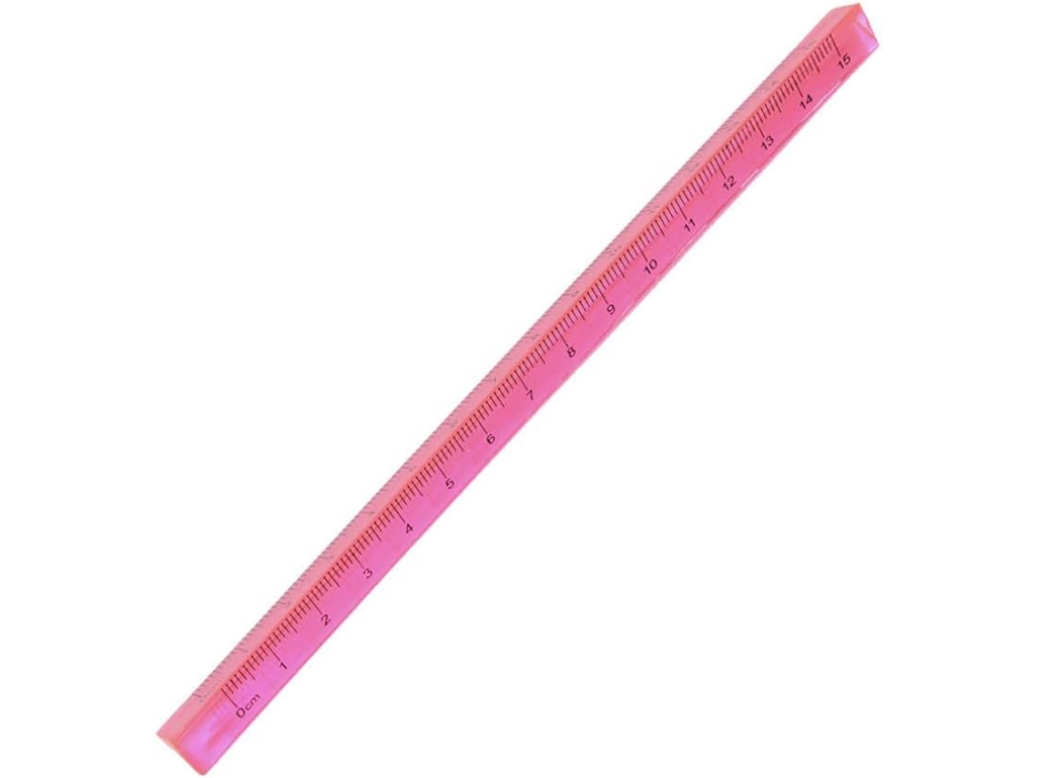 Régua Triangular De 15cm, Régua Reta De Plástico, Para Papel, Material Escolar, Estudante, Escala Dupla, Medição De