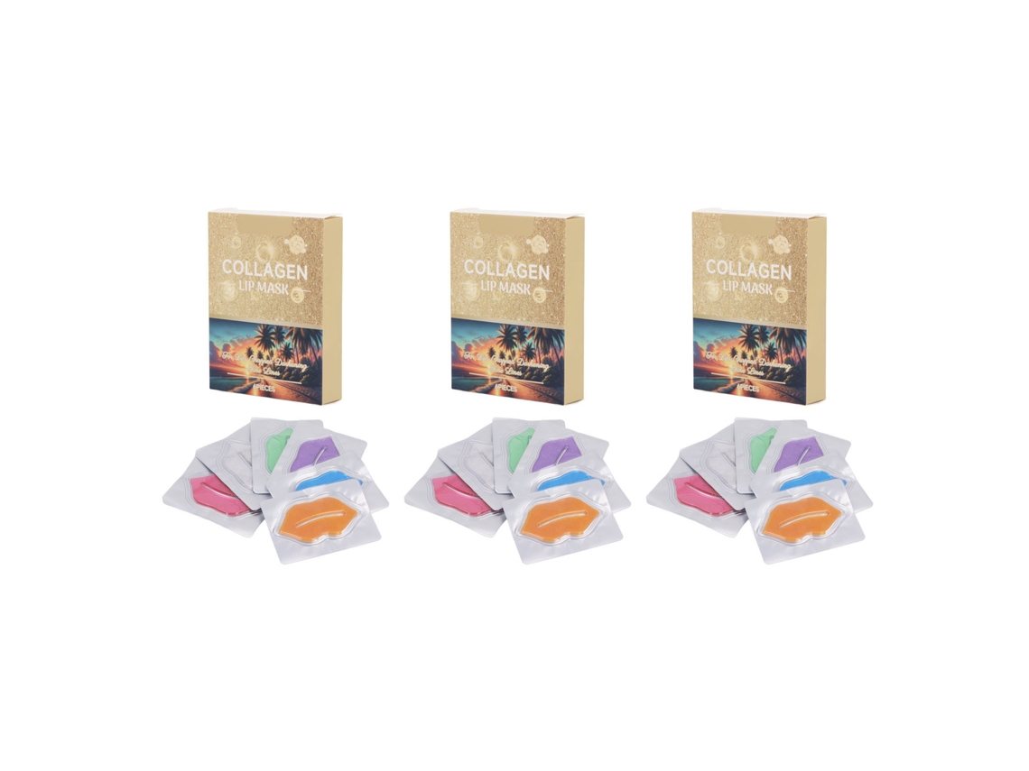 18 Pcs Máscara Labial De Cristal De Colágeno Para Hidratação E Volume