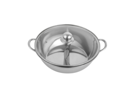 Hot Pot, Aço Inoxidável, Design Versátil De Divisória, Prata