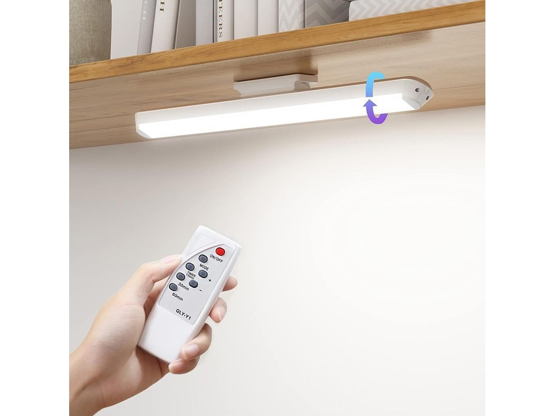 Luz de Armário Nova Line LED ajustável 34cm com controle remoto toque e recarregável