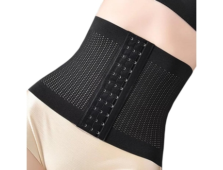 Cinta Abdominal Xxl Modeladora Fina Macia Flexível Ajustável Body Feminino Preto