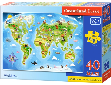 Puzzle  World Map (40 Peças)