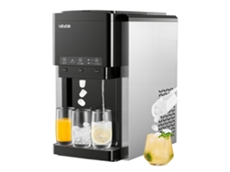 Máquina De Gelo Com Dispensador De Água 3 Em 1 9 Min/12 Peças 16 Kg/dia Vevor