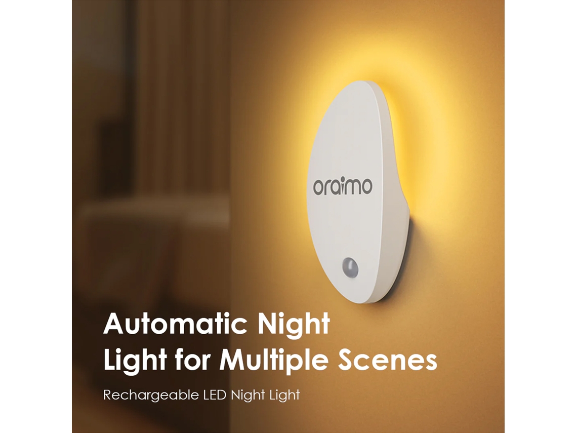 2026 oraimo Smartnightlight Luz Nocturna Led Recargable para Múltiples Escenas
