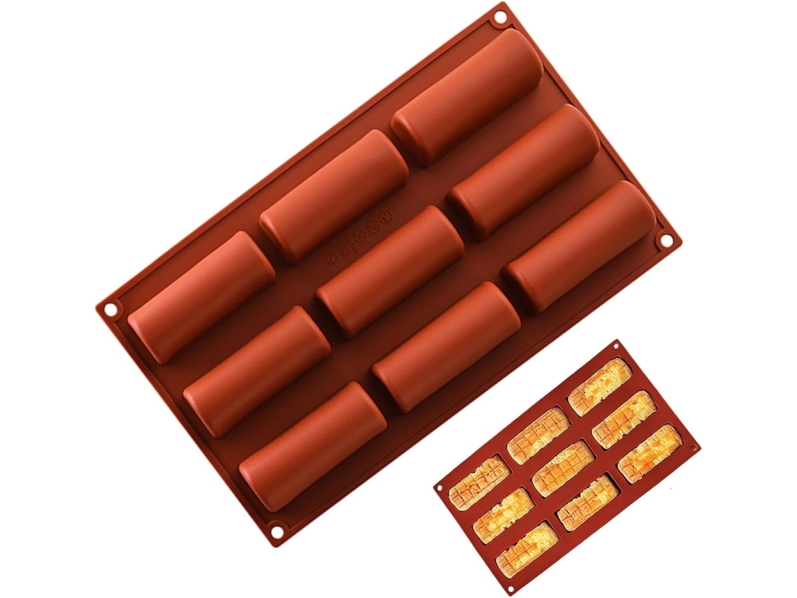 Formas De Silicone Chocolate, Ideais Bolos E Barras, Com 9 Cavidades.
