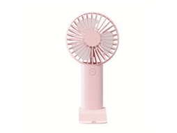 Mini Ventilador Leve Carregado por Usb com Suporte Ideal para Telemóvel de Mesa Compacto, Uso Simples, Material Resistente STELASPLEN