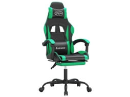 Cadeira de gaming VIDAXL Verde Couro Artificial