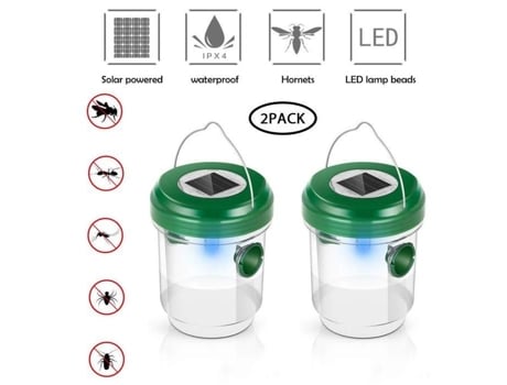 Armadilha de vespas UMIWE com luz solar UV LED de 2 peças UMIWE