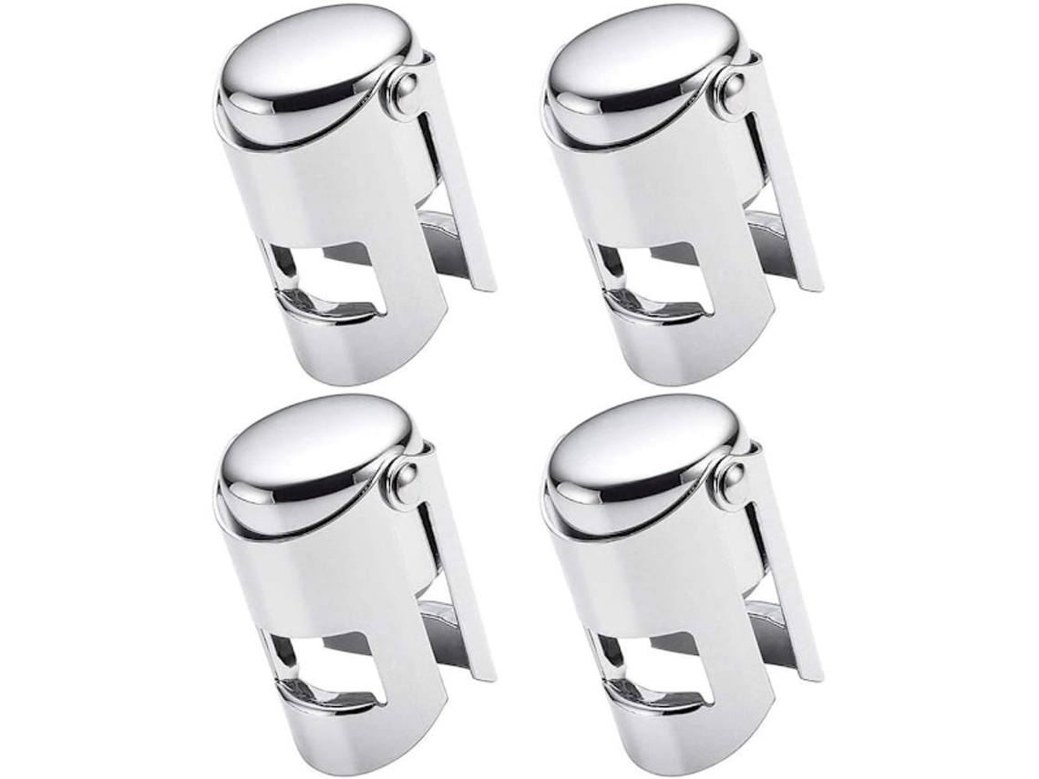Conjunto de 4 Rolhas Silicone Reutilizáveis BRILVIBERA